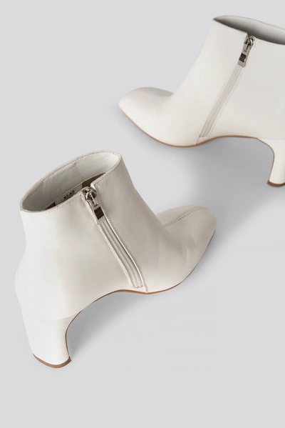 Shop Na-kd Low Slanted Shaft Booties White