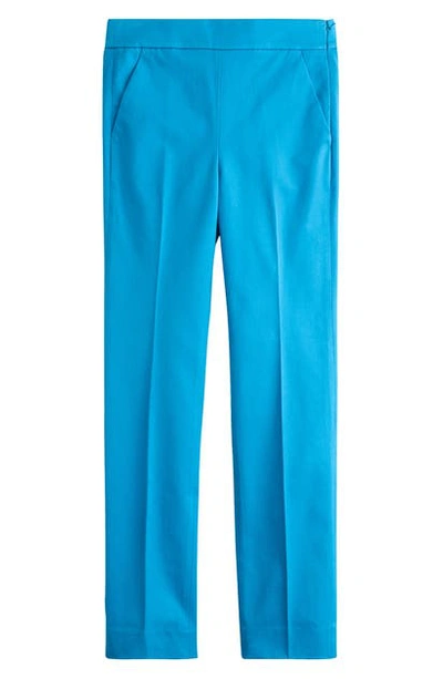 Shop Jcrew Remi Stretch Cotton Pants In Prussian Blue