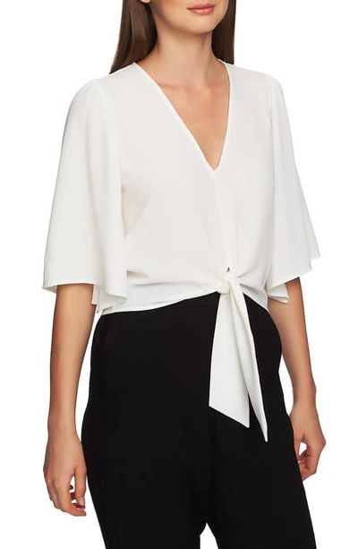 Shop 1.state Tie Front Blouse In Soft Ecru