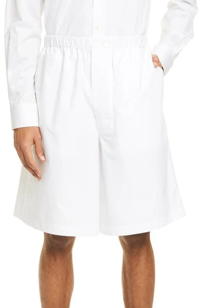 Shop Loewe Cotton Shorts In White