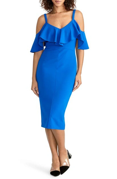 Shop Rachel Rachel Roy Marcella Sheath Dress In Silk Blue