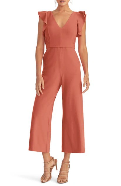 Rachel Rachel Roy Ruffled sleeve Cropped Jumpsuit In Guava Punch ModeSens