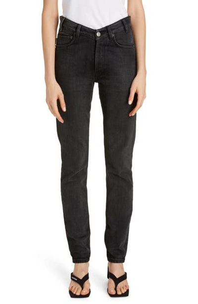 Shop Balenciaga V-waist Skinny Jeans In Givre/ Black