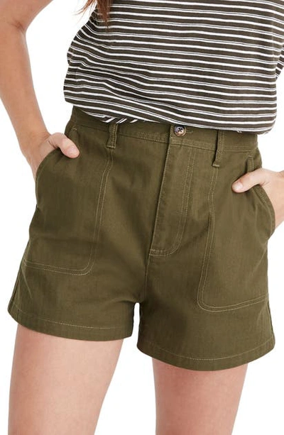 Shop Madewell Camp Shorts In Kale