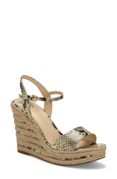 Shop Vince Camuto Marybell Platform Wedge Sandal In Snake Print Leather