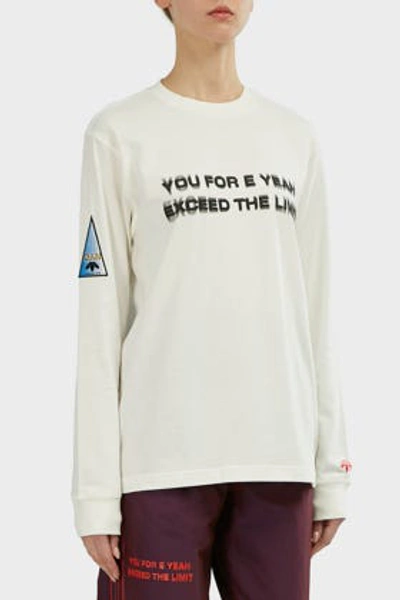 Shop Adidas Originals By Alexander Wang Flex 2 Club Long-sleeve T-shirt, L In White