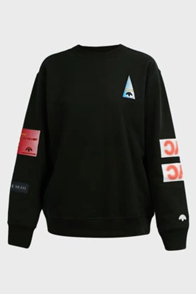 Shop Adidas Originals By Alexander Wang Flex 2 Club Graphic Jumper, M In Black