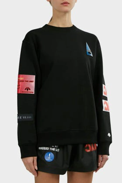 Shop Adidas Originals By Alexander Wang Flex 2 Club Graphic Jumper, M In Black