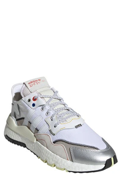 Shop Adidas Originals Nite Jogger Sneaker In Orbit Grey/ White/ Hi Res Red