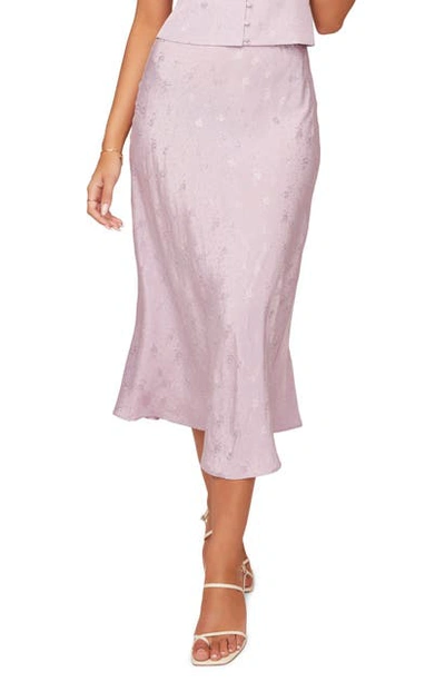 Shop Astr Nava Midi Skirt In Lilac