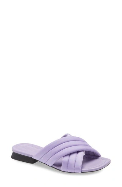 Shop Camper Casi Myra Slide Sandal In Pastel Purple Fabric