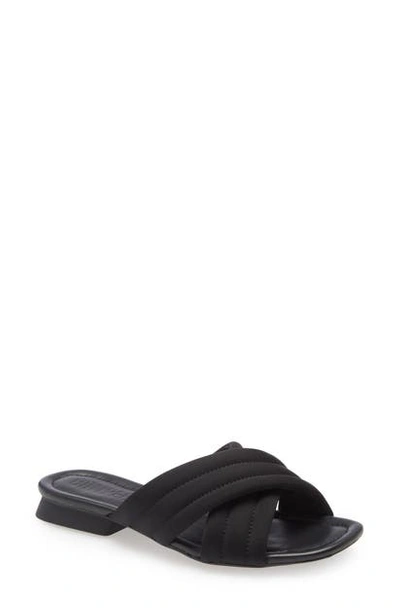 Shop Camper Casi Myra Slide Sandal In Black Fabric