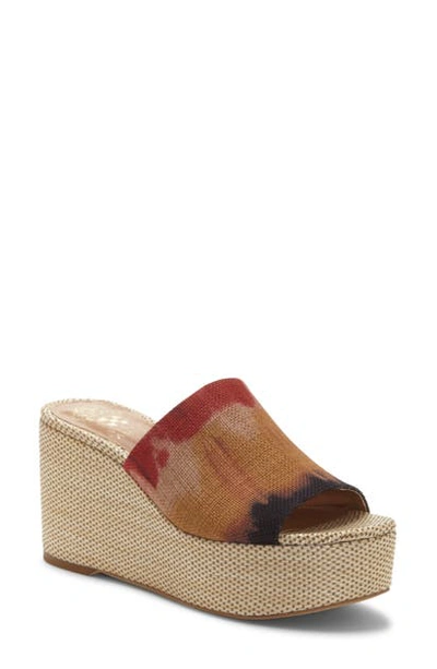 Shop Vince Camuto Gadgen Platform Wedge Sandal In Gypsy Stripe Fabric