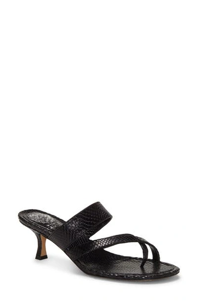 Shop Vince Camuto Moentha Slide Sandal In Black Leather