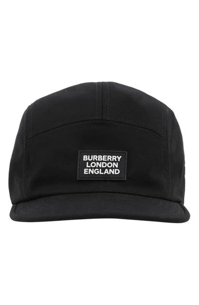 Shop Burberry Twill Camp Hat In Black