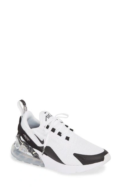 Shop Nike Air Max 270 Sneaker In White/ Black/ Metallic Silver
