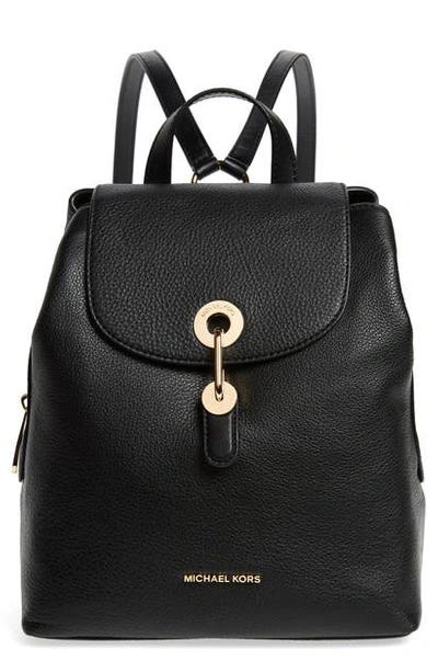 Shop Michael Michael Kors Raven Leather Backpack In Acorn