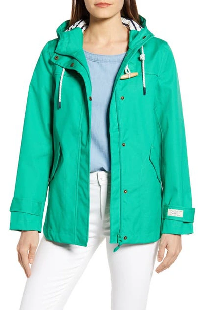 Shop Joules Coast Waterproof Hooded Jacket In Green