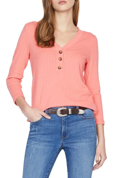 Shop Sanctuary Aiden Button-up Top In Winter Coral