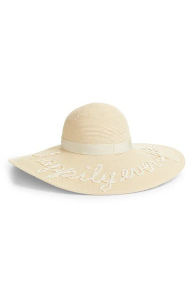 Shop Eugenia Kim Bunny Rainbow Stripe Floppy Hat In Ivory