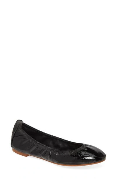 Shop Tory Burch Eddie Ballet Flat In Perfect Black Patent