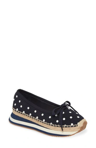 Shop Tory Burch Daisy Espadrille Sneaker In Navy Classic Dot