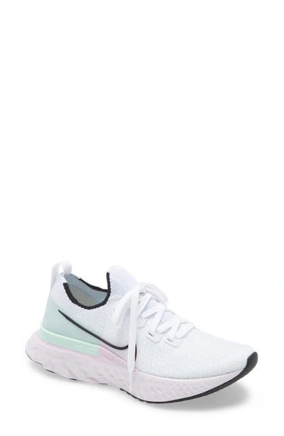 Shop Nike React Infinity Run Flyknit Running Shoe In White/ Black/ Iced Lilac