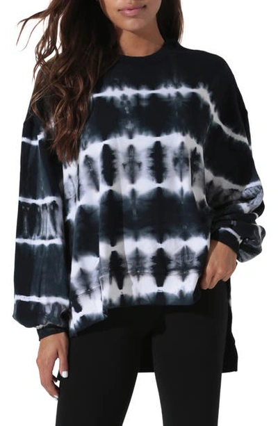 Shop Electric & Rose Neil Tie Dye Sweatshirt In Shock Wash Onyx/ Cloud