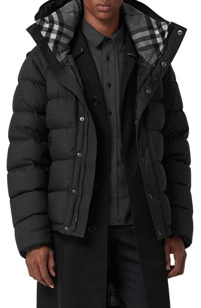 Shop Burberry Hartley Hybrid Jacket With Detachable Sleeves In Black