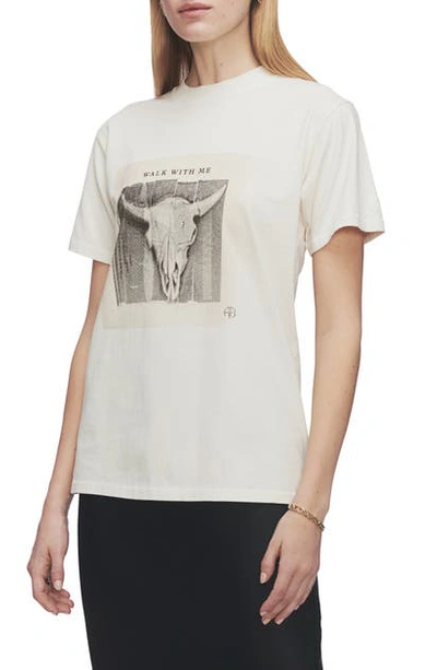Shop Anine Bing Graphic Tee In Ivory