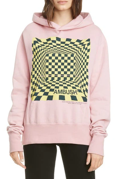 Shop Ambush Graphic Cotton Hoodie In Pink