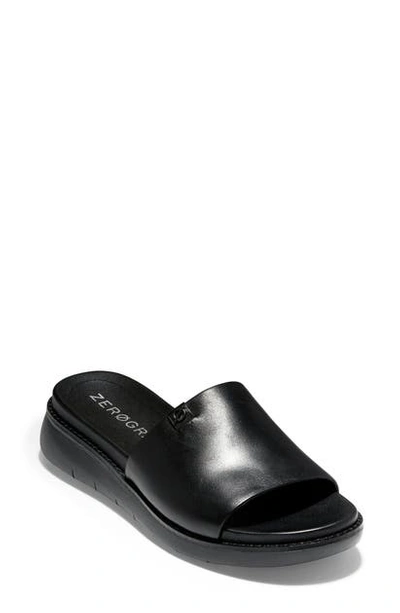 Shop Cole Haan Zerogrand Slide Sandal In Black Leather