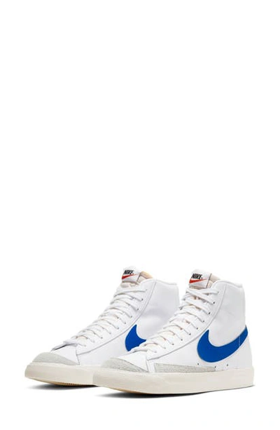 Shop Nike Blazer Mid '77 Vintage Sneaker In White/ Racer Blue/ Sail