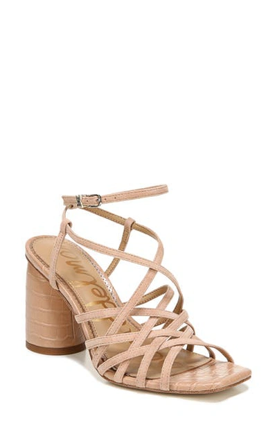 Shop Sam Edelman Daffodil Sandal In Toasted Almond Leather