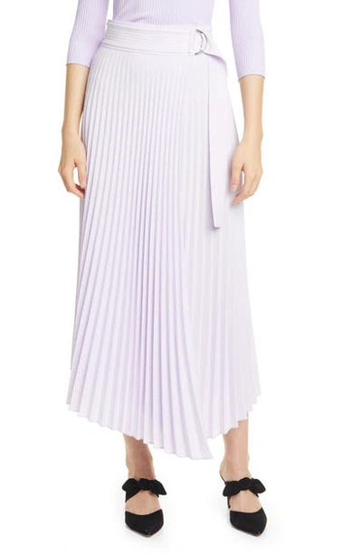 Shop A.l.c Arielle Asymmetrical Pleated Skirt In Chuckoo