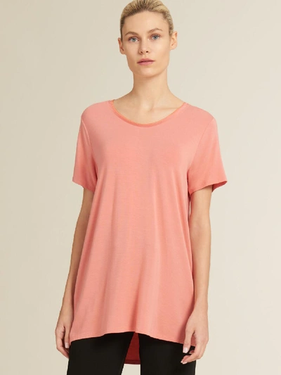 Shop Donna Karan Women's Jersey Scoop Neck Top - In Pink