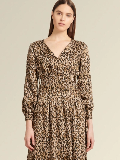 Shop Donna Karan Women's Long-sleeve Smocked Dress - In Animal