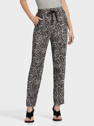 Shop Donna Karan Printed Pull On Pant In Avenue Grey Black Multi