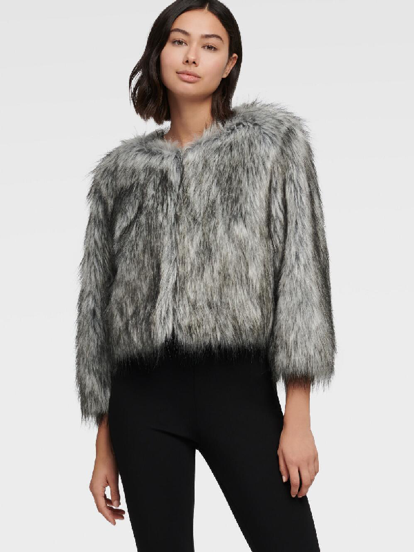cropped fur coat