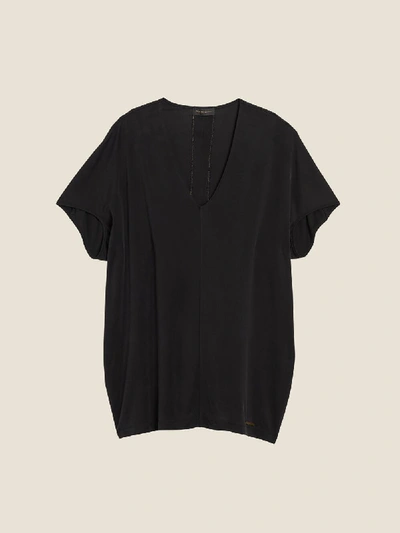 Shop Donna Karan Women's Drapey V-neck Top - In Black