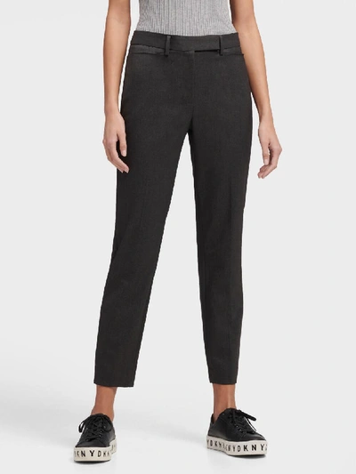 Shop Donna Karan Dkny Women's Slim Foundation Pants With Side Slits - In Grey