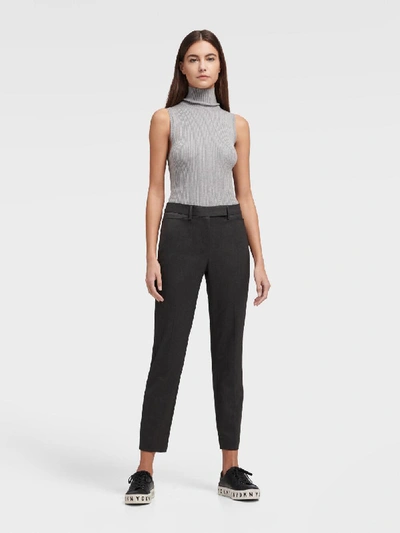 Shop Donna Karan Dkny Women's Slim Foundation Pants With Side Slits - In Grey