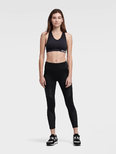 Shop Donna Karan Dkny Women's Moto High-waist Legging - In Black