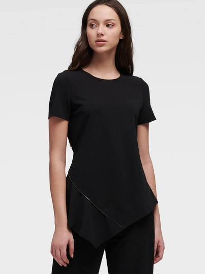 Shop Donna Karan Asymmetrical Top In Black