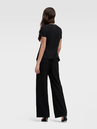 Shop Donna Karan Asymmetrical Top In Black