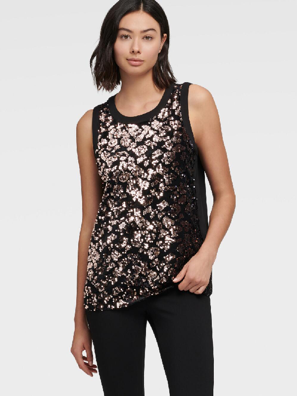 dkny sequin top