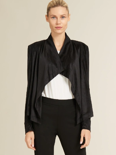 Shop Donna Karan Women's Drape Front Jacket - In Black