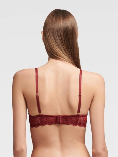 Shop Donna Karan Dkny Women's Superior Lace Balconette Bra - In Crimson