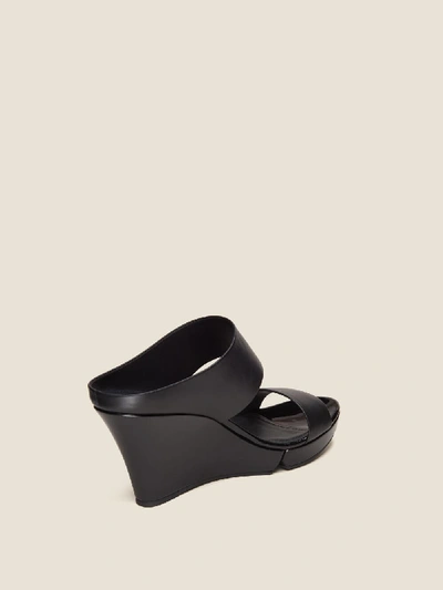 Shop Donna Karan Women's Kami Leather Wedge Sandal - In Black