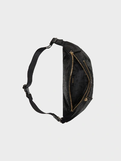 Shop Donna Karan Dkny Women's Sally Snake-embossed Belt Bag - In Black/gold